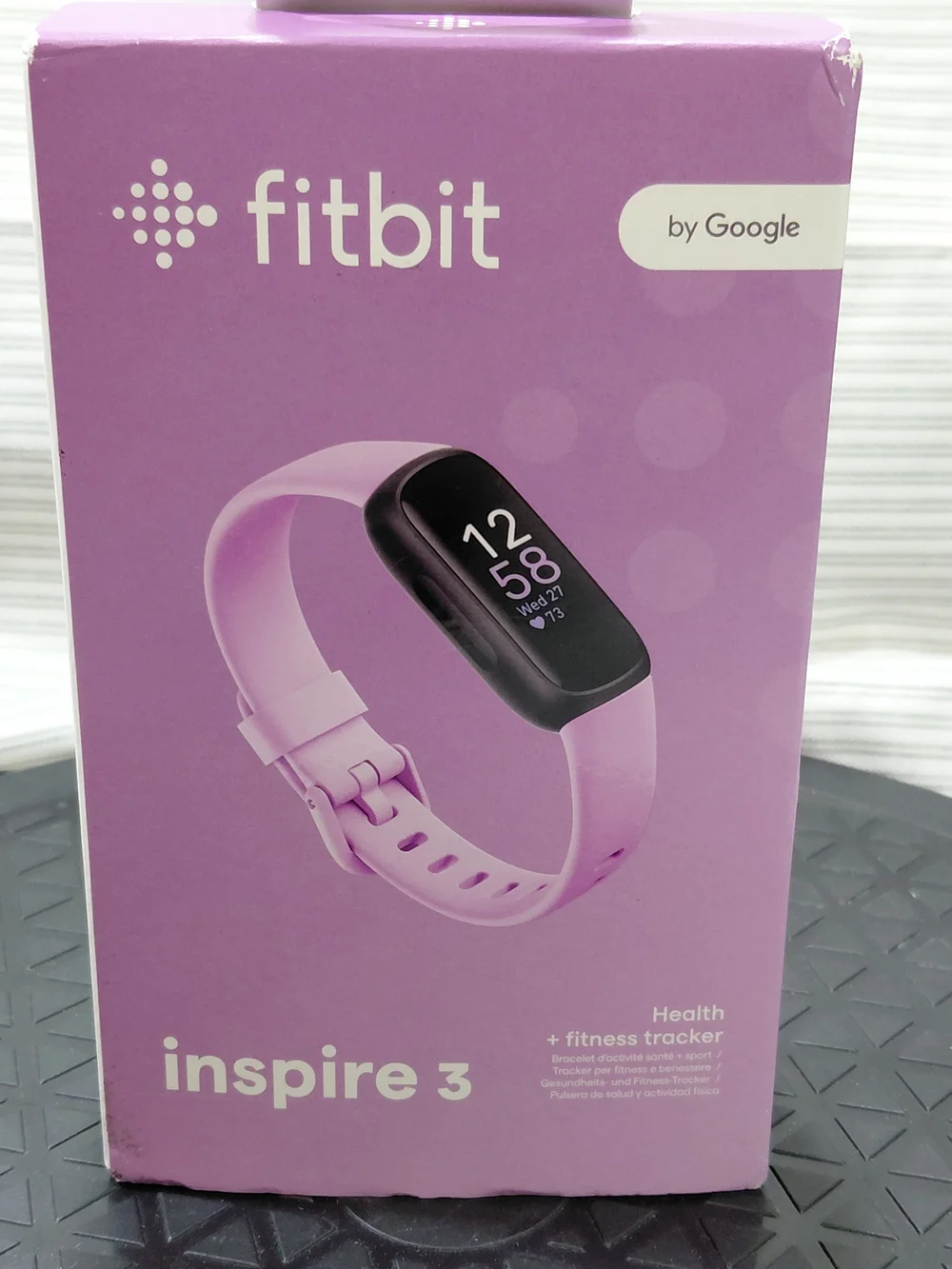 Fitbit Inspire 3 Health & Fitness Tracker Lilac Bliss Color Black Tracker